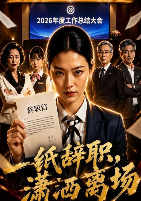 《一纸辞职，潇洒离场（60集）AI短剧（夸克网盘）》短剧封面