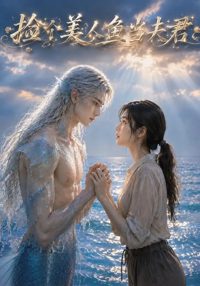《捡个美人鱼当夫君(68集)AI短剧(夸克网盘)》短剧封面