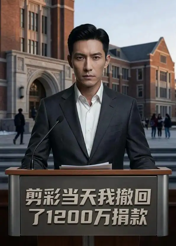 《剪彩当天我撤回了 1200 万捐款（42集）AI短剧 (2026)》短剧封面