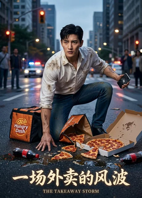 《一场外卖的风波（41集）AI短剧（百度网盘）》短剧封面