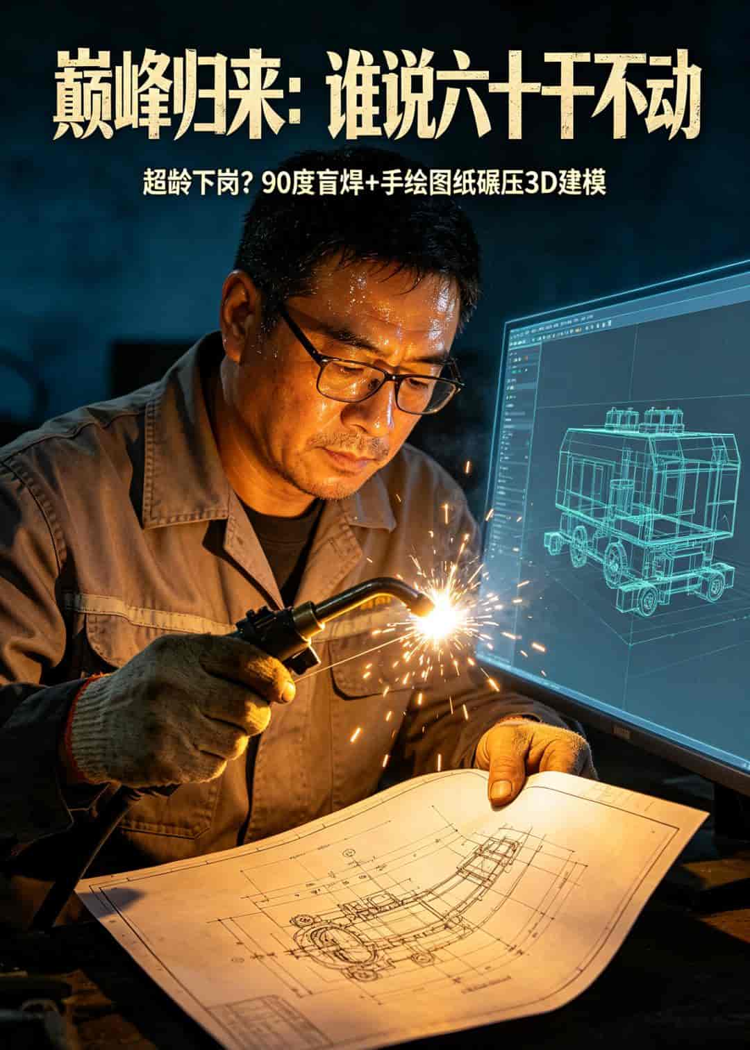 《巅峰归来：谁说六十干不动（37集）Ai短剧（百度网盘）》短剧封面