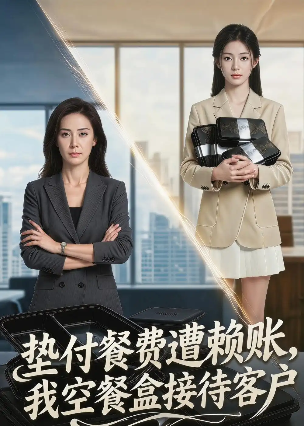 《垫付餐费遭赖账，我空餐盒接待客户（31集）》短剧封面