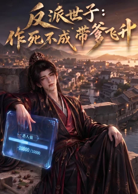 《反派世子：作死不成带爹飞升（70集）（夸克网盘）》短剧封面