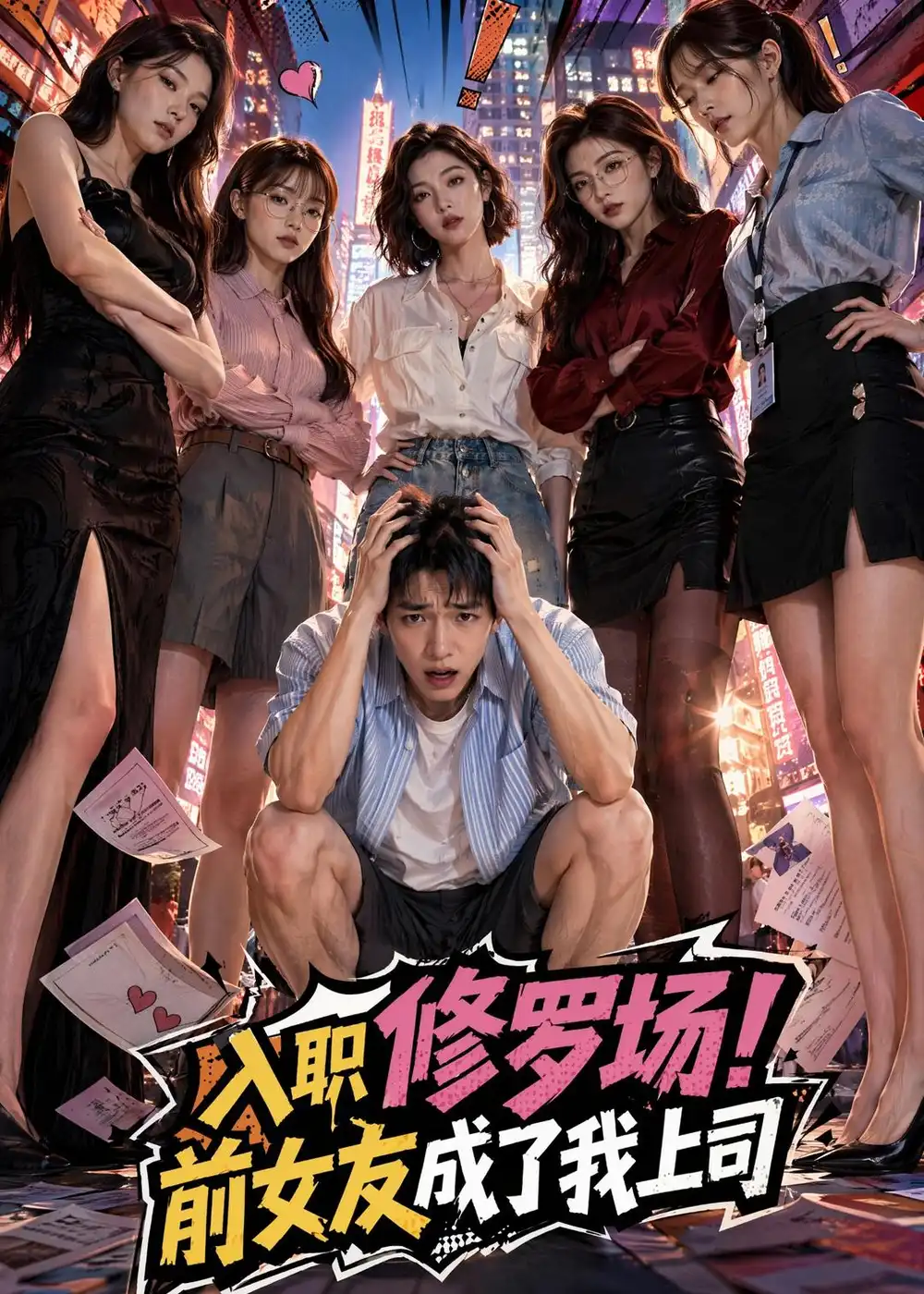 《入职修罗场！前女友成了我上司（70集）AI短剧 (2026)》短剧封面