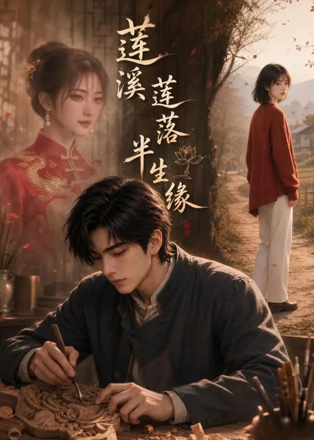 《莲溪莲落半生缘（56集）AI短剧（夸克网盘）》短剧封面
