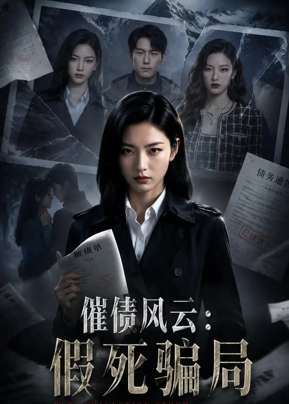 《催债风云：假死骗局（34集）Ai短剧（夸克网盘）》短剧封面