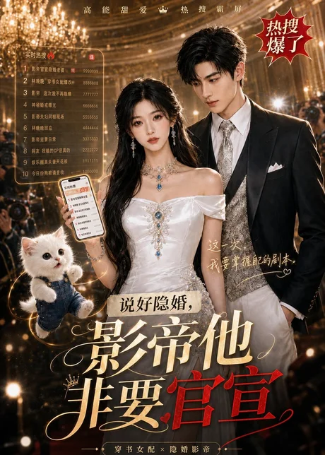 《说好隐婚，影帝他非要官宣（58集）AI短剧（百度网盘）》短剧封面