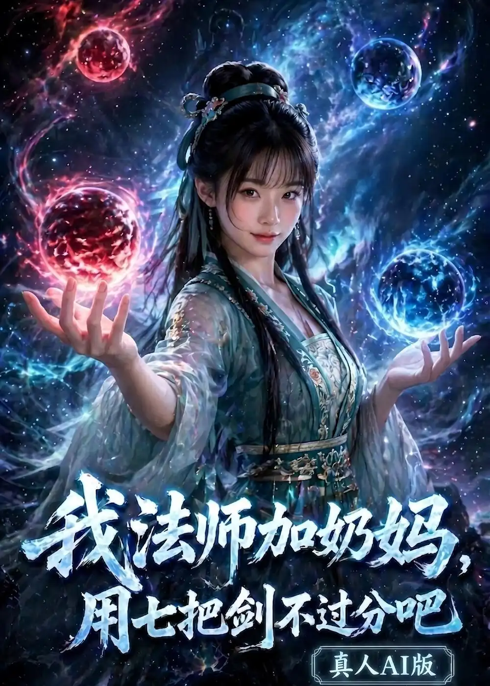 《我｜法师加奶妈，用七把剑不过分吧真人AI版（113集）》短剧封面