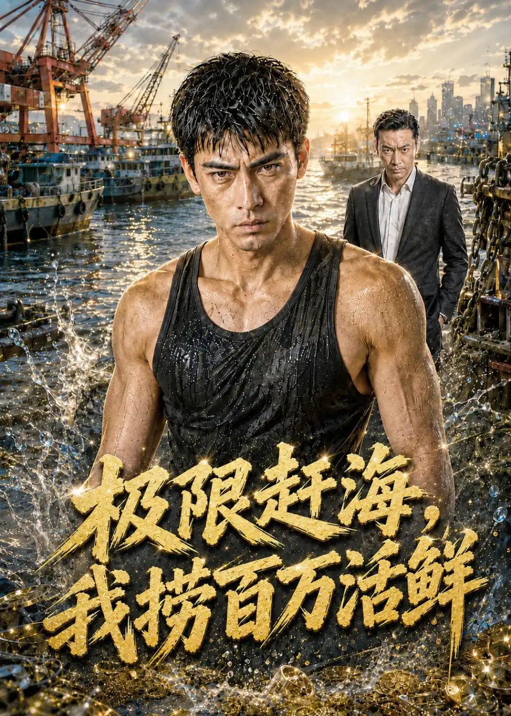 《极限赶海，我捞百万活鲜（22集）AI短剧（夸克网盘）》短剧封面