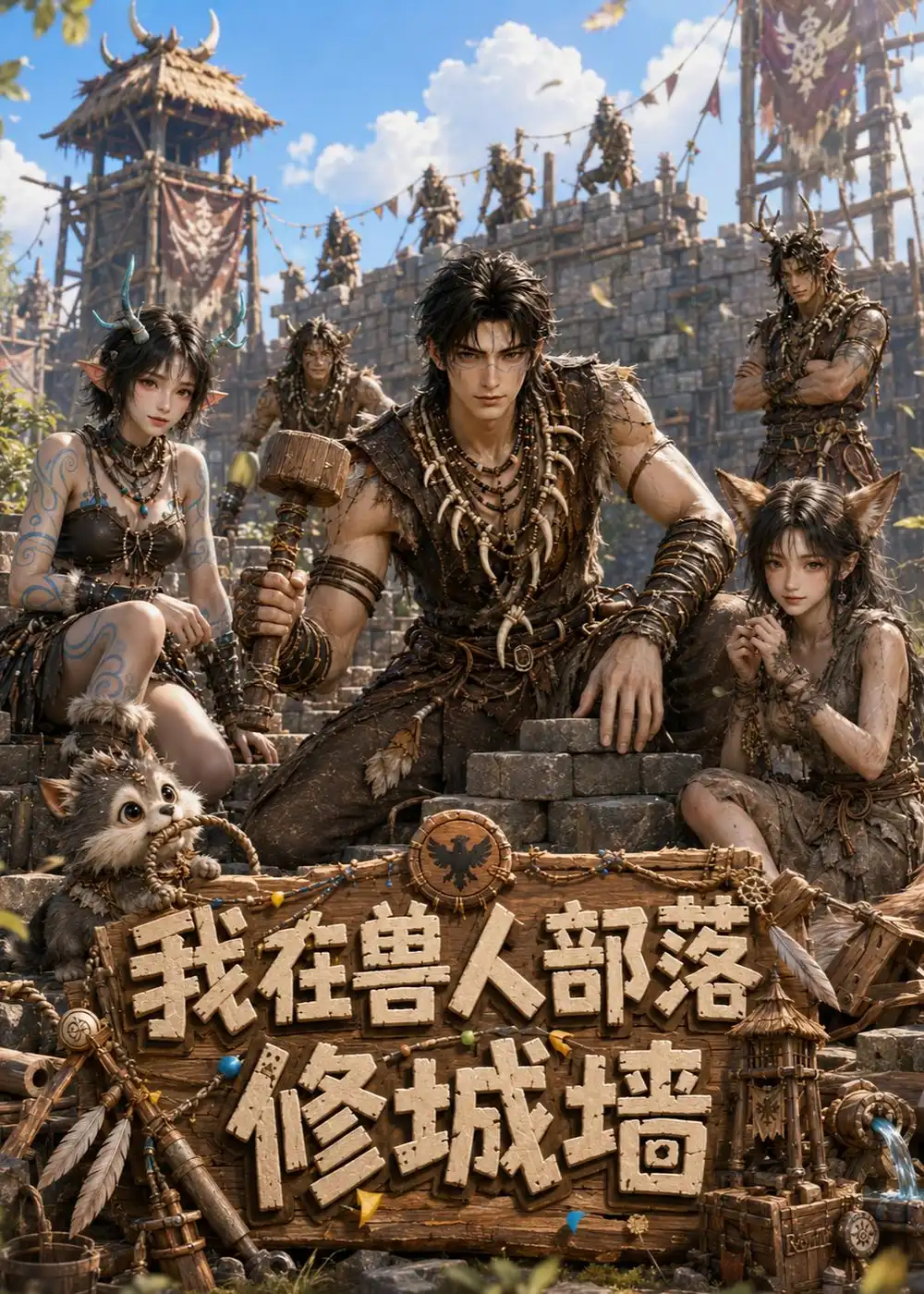 《我在兽人部落修城墙（43集）（夸克网盘）》短剧封面