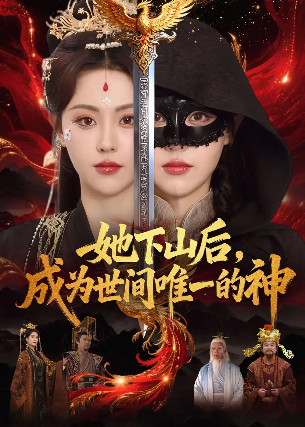 《她下山后,成为世间唯一的神(68集)刘因然&甘文杰(夸克网盘)》短剧封面