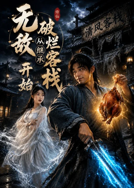 《无敌从继承破烂客栈开始（31集）AI短剧（百度网盘）》短剧封面