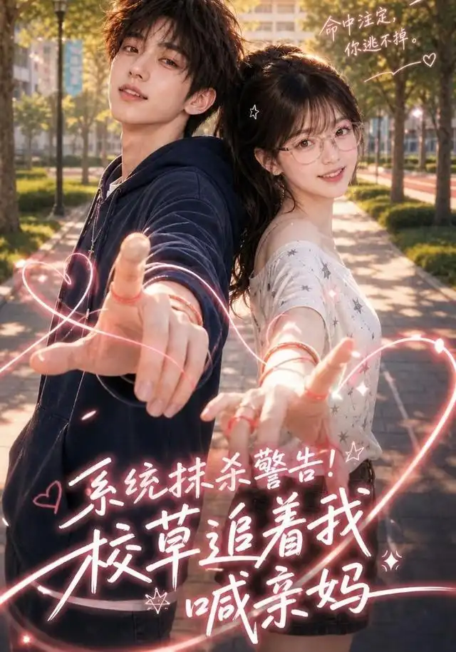 《系统抹杀警告！校草追着我喊亲妈（46集）（夸克网盘）》短剧封面