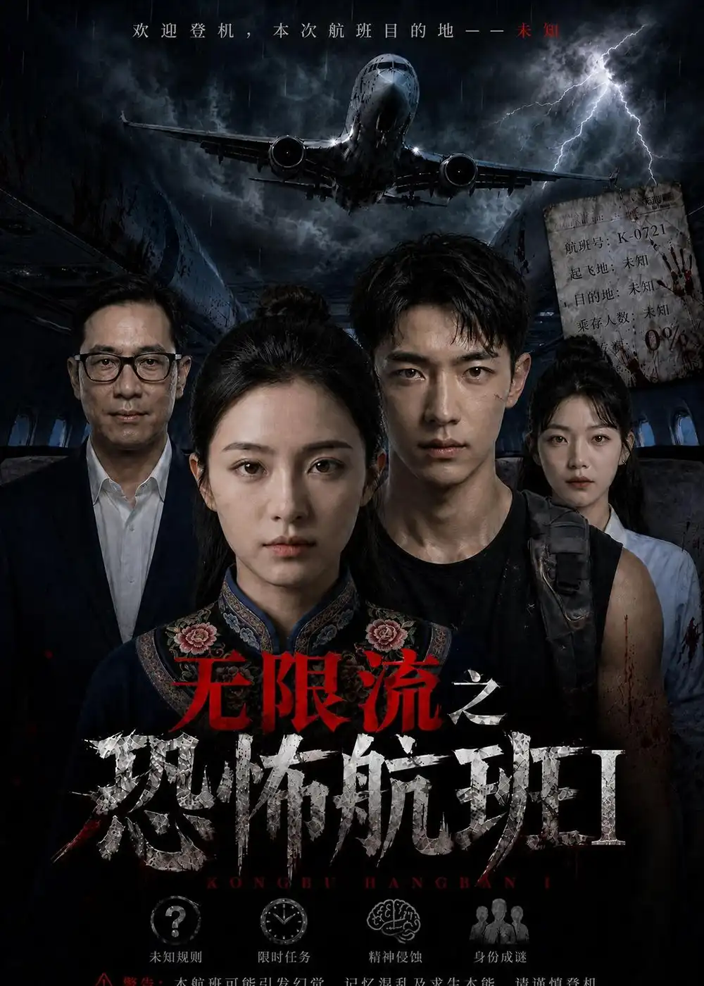 《无限流之恐怖航班1(80集)AI短剧 (2026)》短剧封面