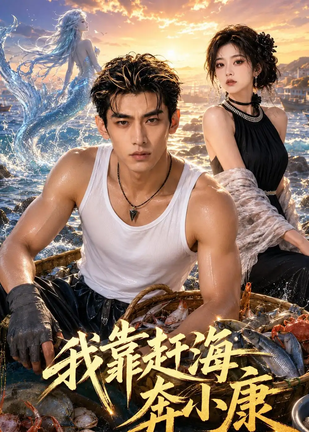 《我靠赶海奔小康（80集）AI短剧（夸克网盘）》短剧封面