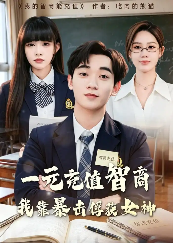 《一元充值智商,我靠暴击俘获女神(80集)殷裕峰&梁馨》短剧封面