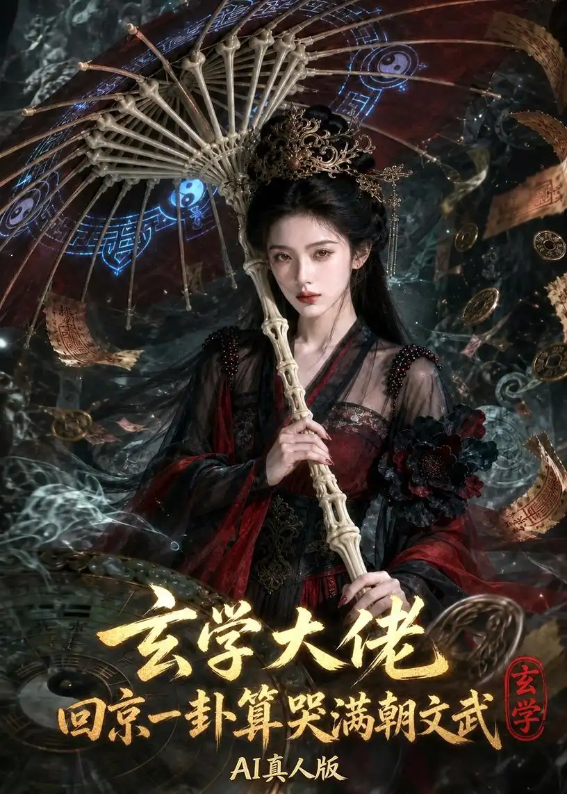 《玄学大佬回京：一卦算哭满朝文武AI真人版（71集）（夸克网盘）》短剧封面