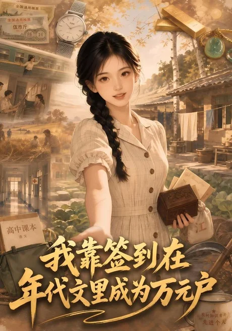 《我靠签到在年代文里成为万元户（81集）（夸克网盘）》短剧封面