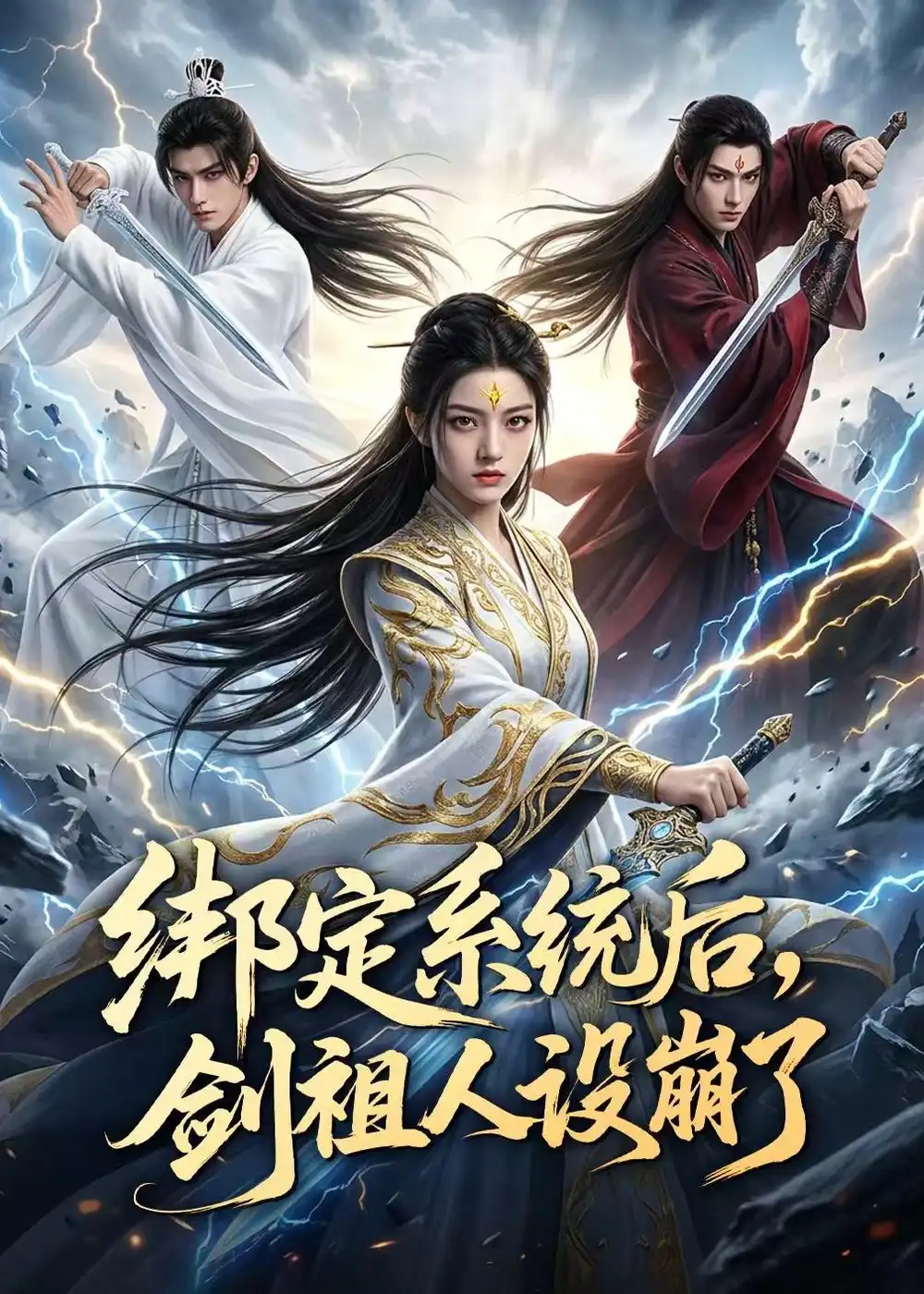 《绑定系统后,剑祖人设崩了(67集)(夸克网盘)》短剧封面