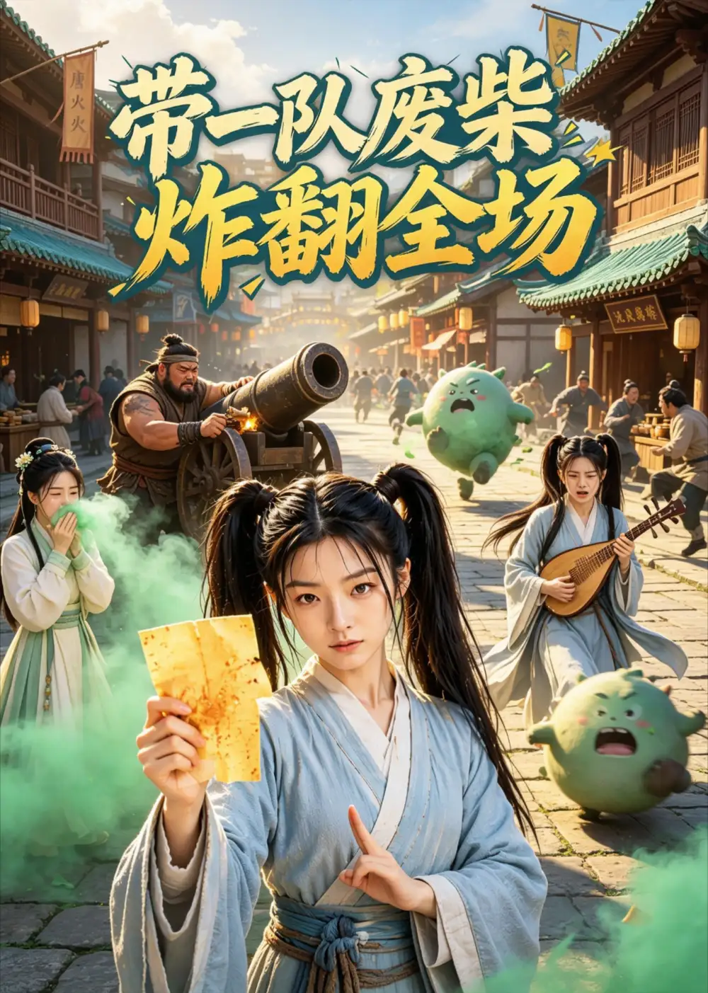 《带一队废柴炸翻全场（31集）AI短剧 (2026)》短剧封面