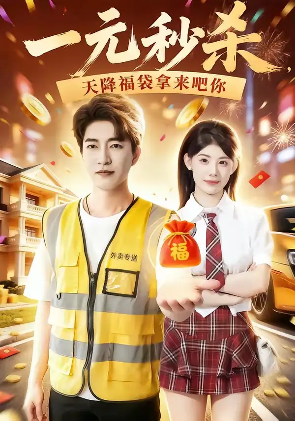 《一元秒杀,天降福袋拿来吧你(80集)陈子轩&刘予黎(夸克网盘)》短剧封面