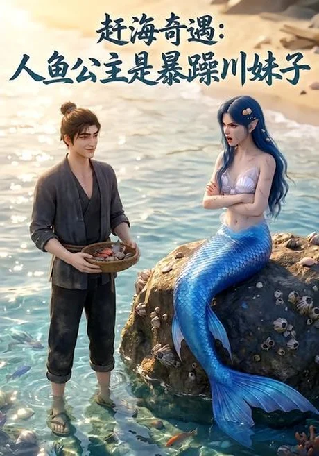 《赶海奇遇：人鱼公主是暴躁川妹子（51集）（夸克网盘）》短剧封面