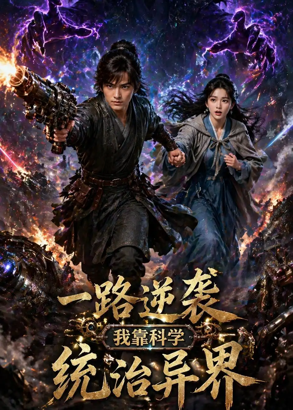 《一路逆袭，我靠科学统治异界（50集）AI短剧（夸克网盘）》短剧封面