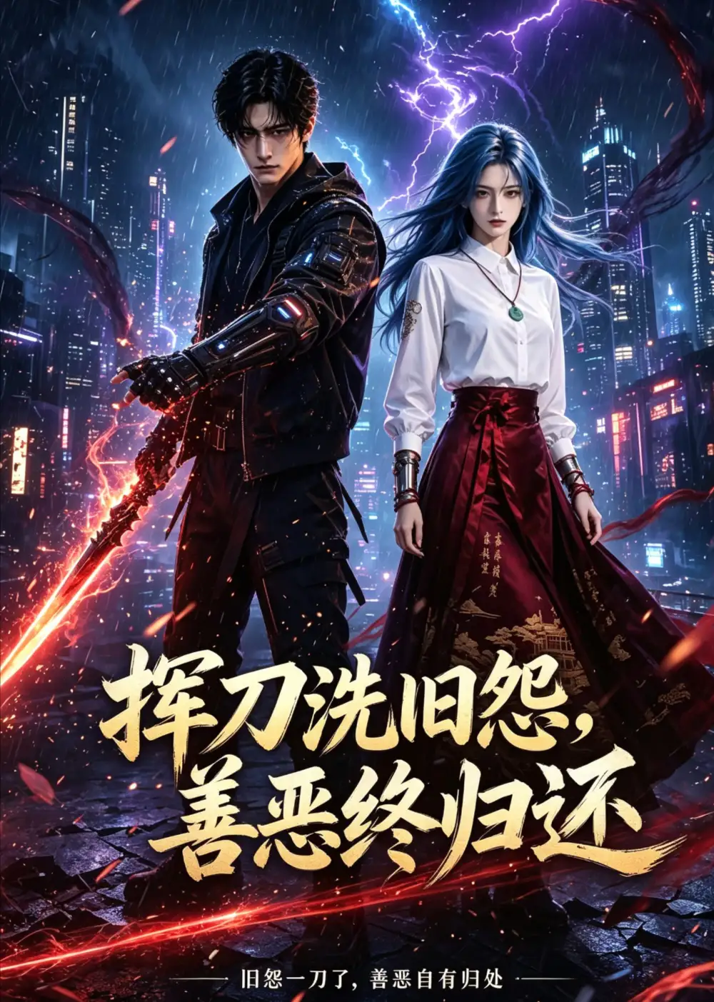 《挥刀洗旧怨，善恶终归还（60集）（夸克网盘）》短剧封面