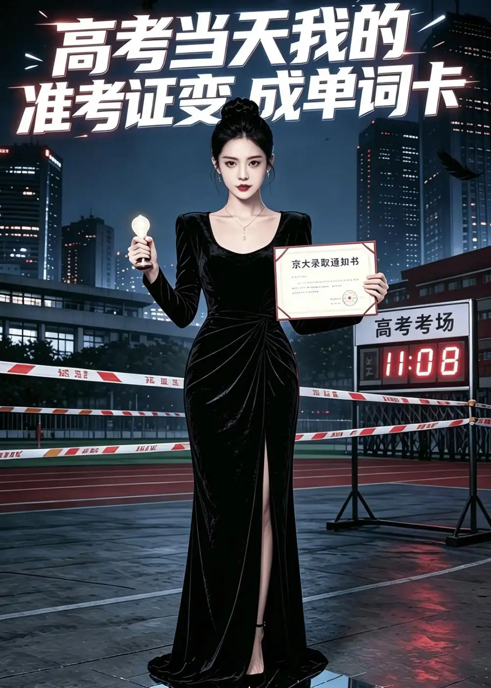 《高考当天我的准考证变成单词卡（31集）Ai短剧（夸克网盘）》短剧封面