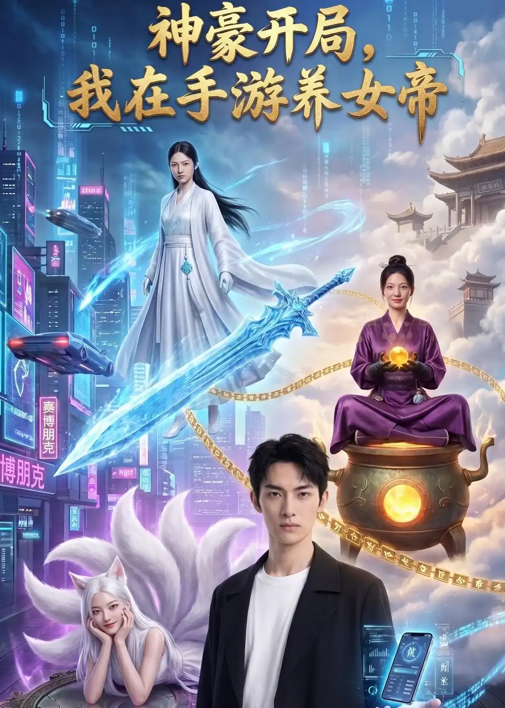 《神豪开局，我在手游养女帝（82集）AI短剧》短剧封面
