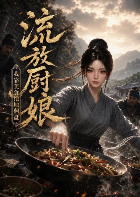 《流放厨娘，我靠美食绝地翻盘（67集）（夸克网盘）》短剧封面
