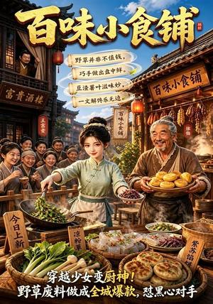 《百味小食铺》短剧封面