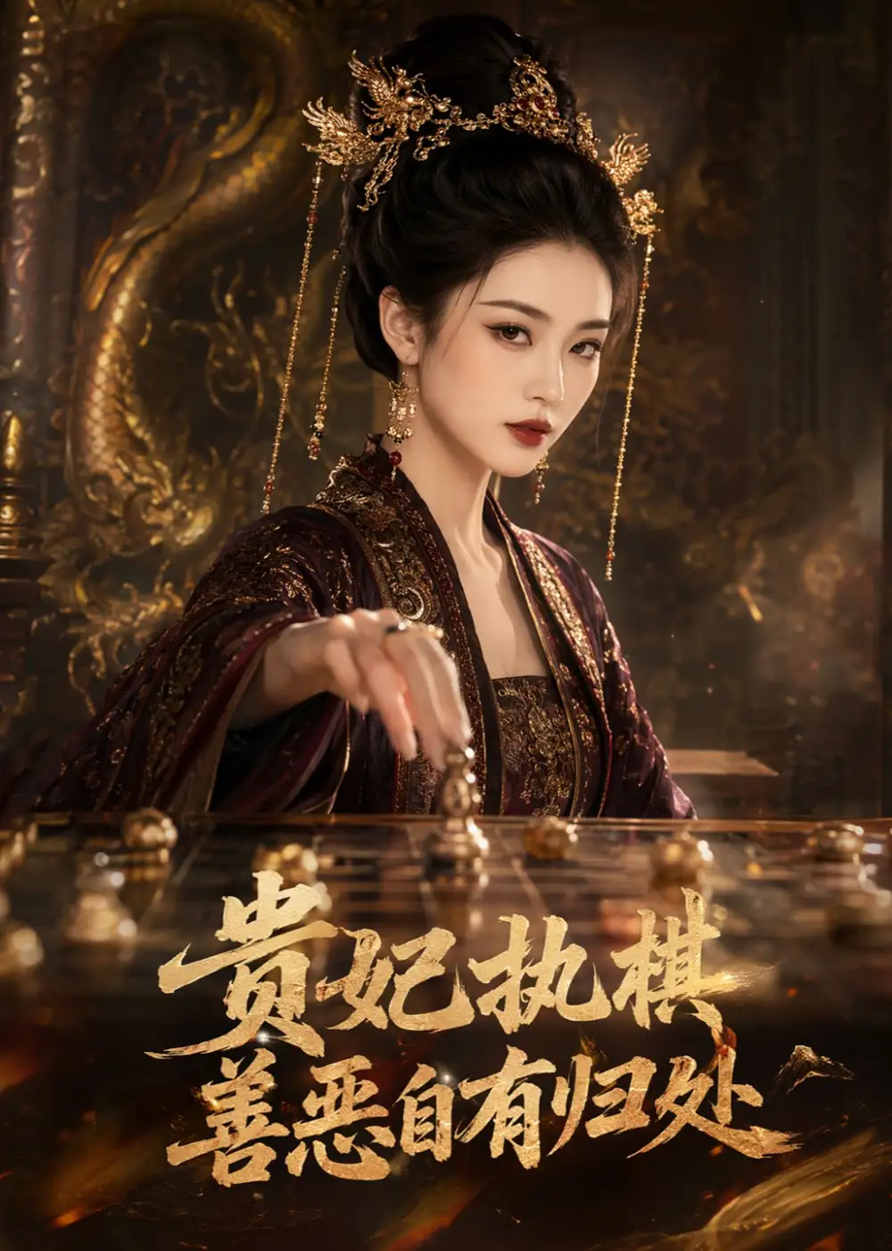 《贵妃执棋，善恶自有归处（45集）AI短剧 (2026)》短剧封面