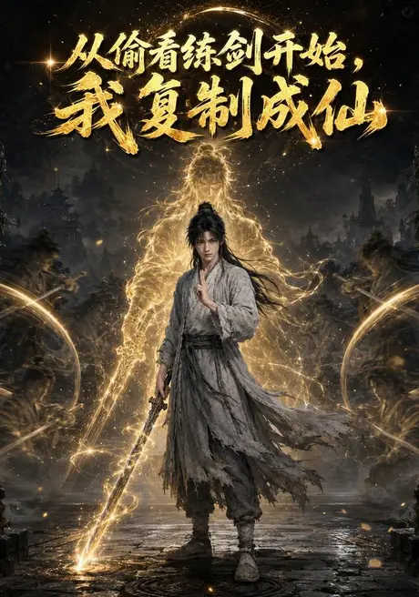 《从偷看练剑开始，我复制成仙（74集）（百度网盘）》短剧封面