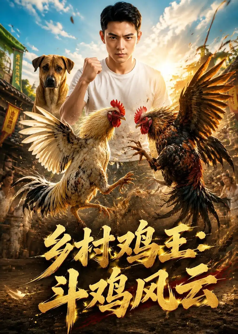 《乡村鸡王：斗鸡风云（37集）AI短剧 (2026)》短剧封面