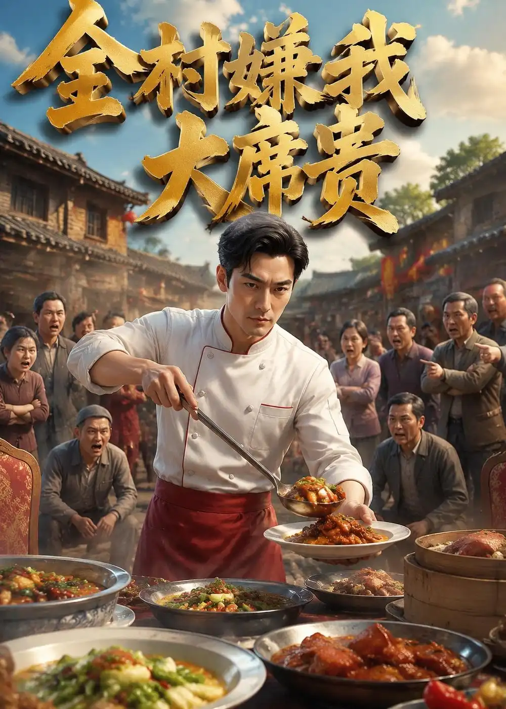 《全村嫌我大席贵（41集）AI短剧（夸克网盘）》短剧封面