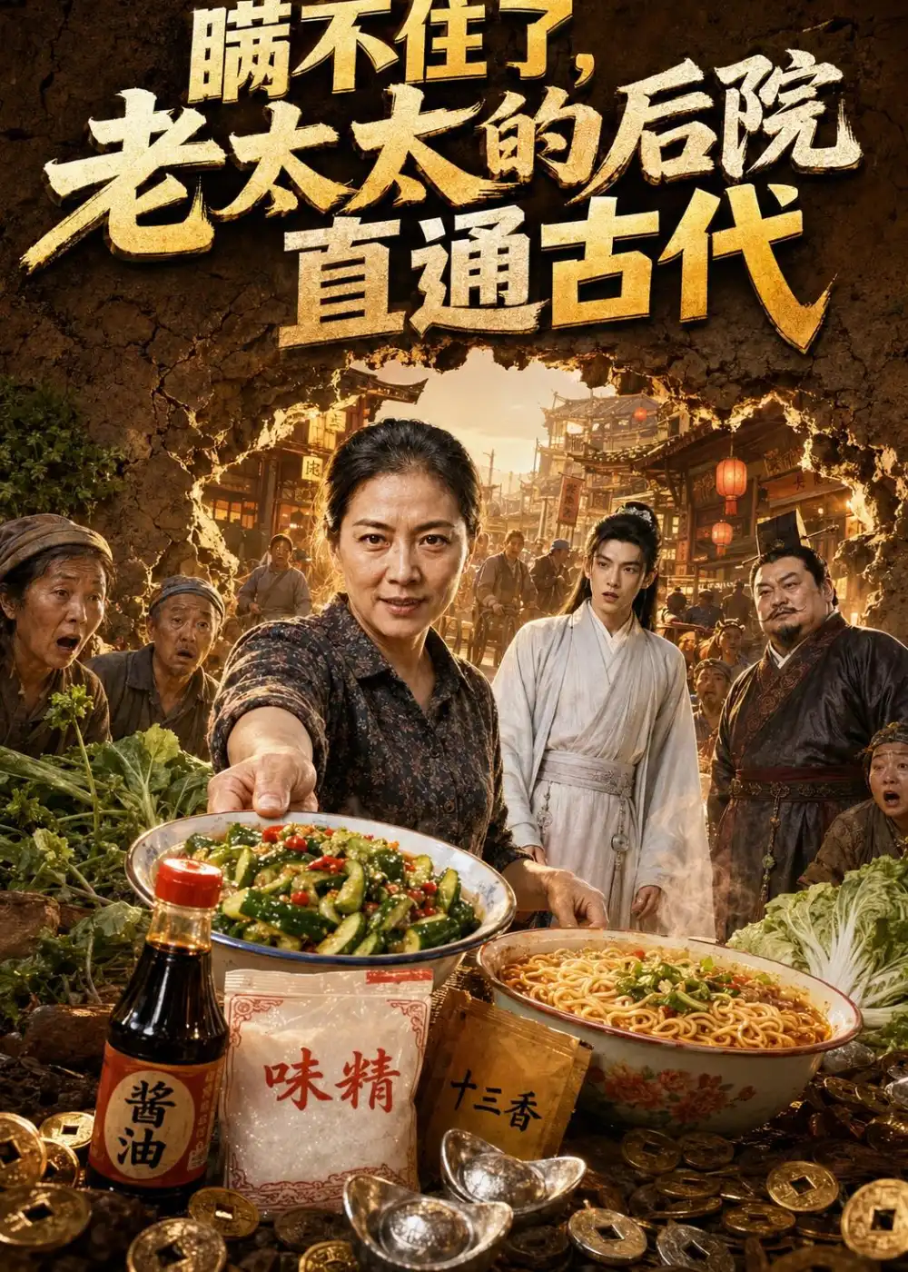 《瞒不住了,老太太的后院直通古代(60集)(夸克网盘)》短剧封面