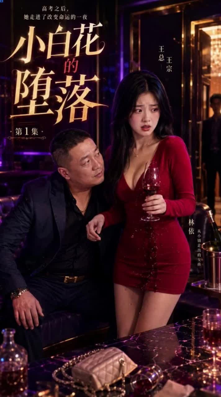 《AI擦边短剧：小白花的堕落（迅雷网盘）》短剧封面