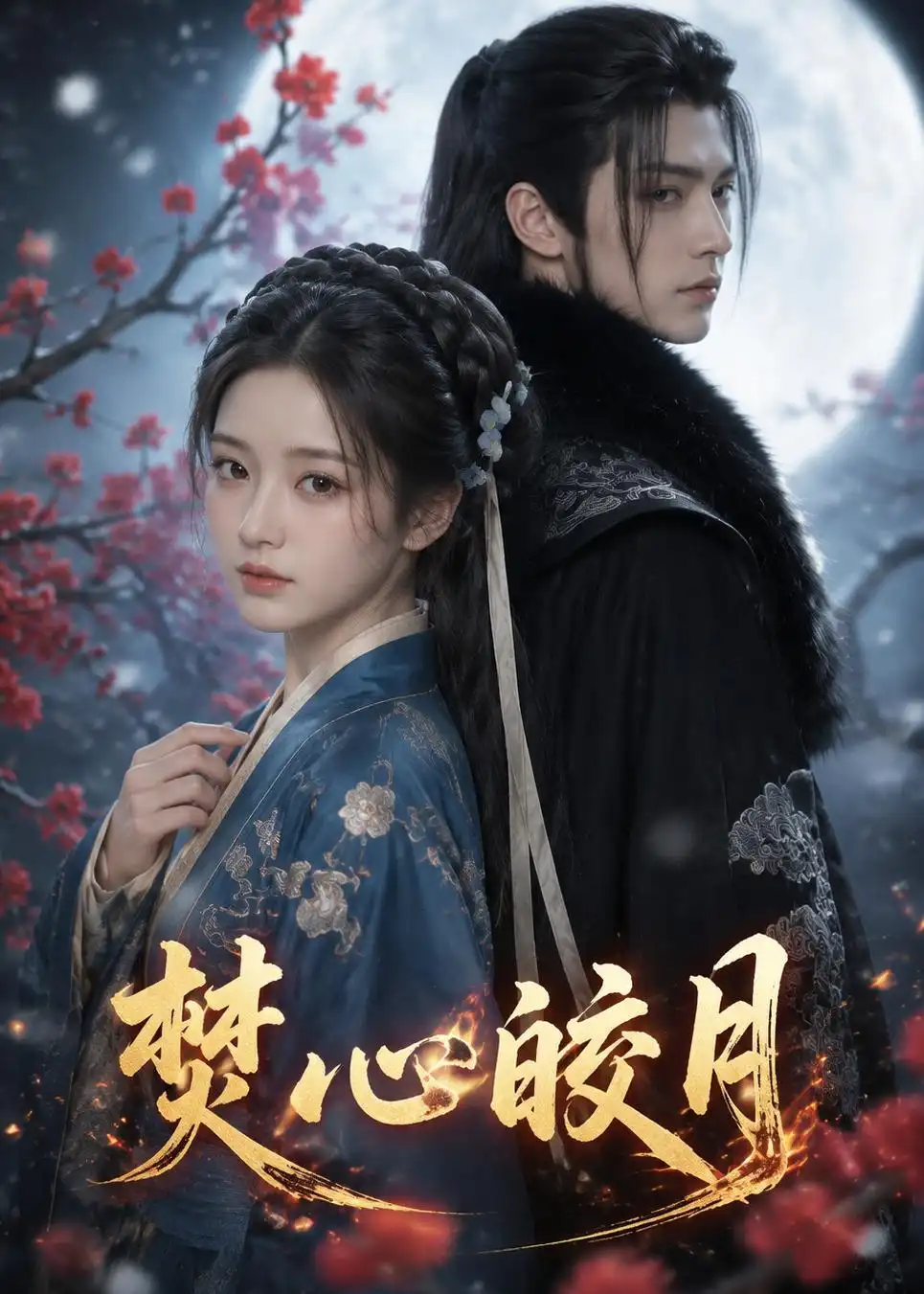 《焚心皎月（46集）AI短剧 (2026)》短剧封面