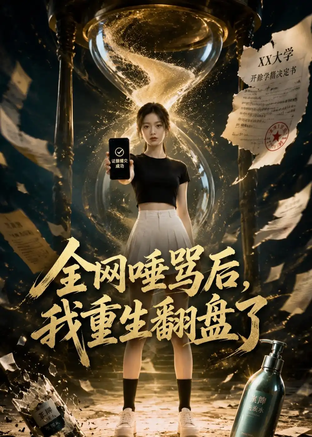 《全网唾骂后，我重生翻盘了（41集）AI短剧》短剧封面