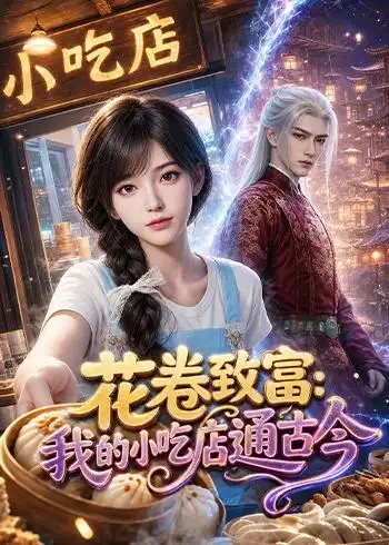 《花卷致富：我的小吃店通古今！（76集）AI短剧 (2026)》短剧封面
