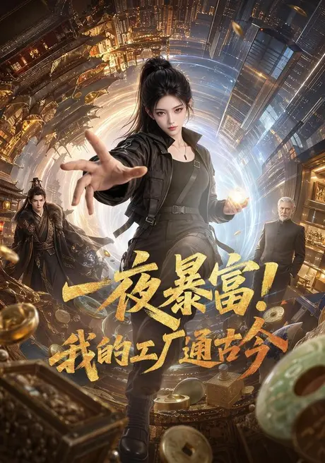 《一夜暴富！我的工厂通古今（88集）（夸克网盘）》短剧封面