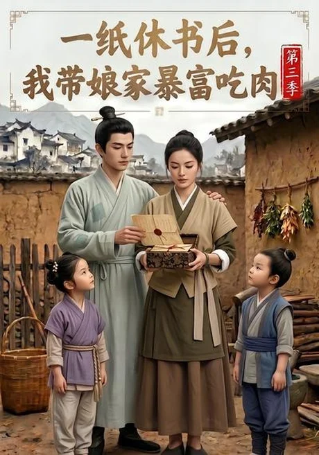 《一纸休书后，我带娘家暴富吃肉第三季（91集）（百度网盘）》短剧封面