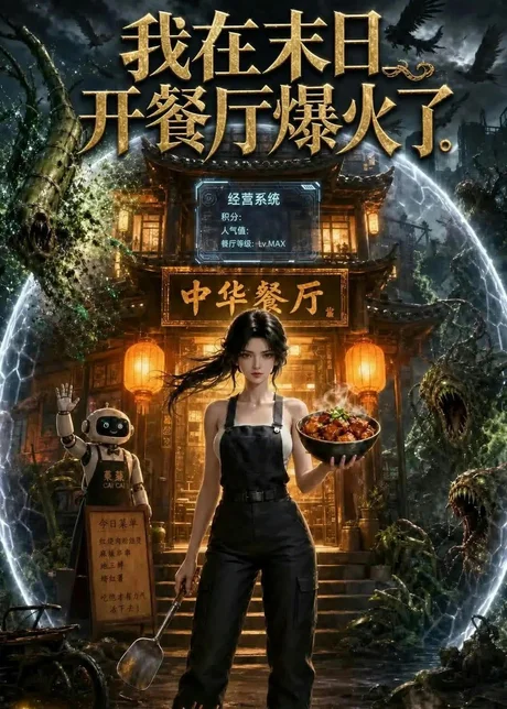 《我在末日，开餐厅爆火了（75集）（百度网盘）》短剧封面
