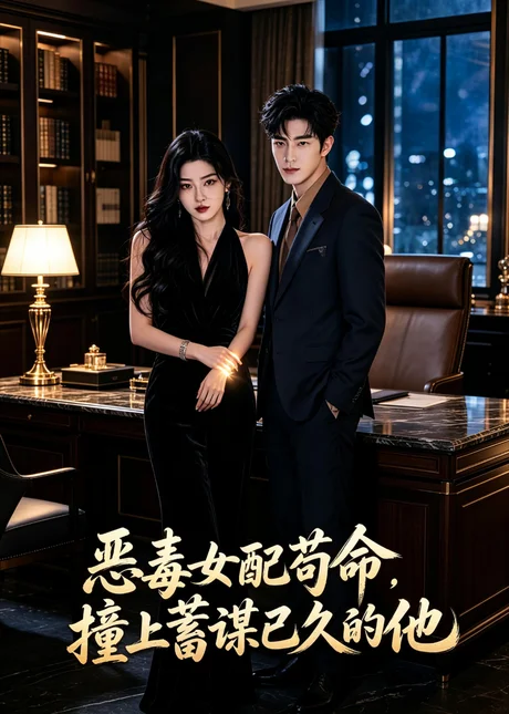 《恶毒女配苟命,撞上蓄谋已久的他(50集)AI短剧 (2026)》短剧封面