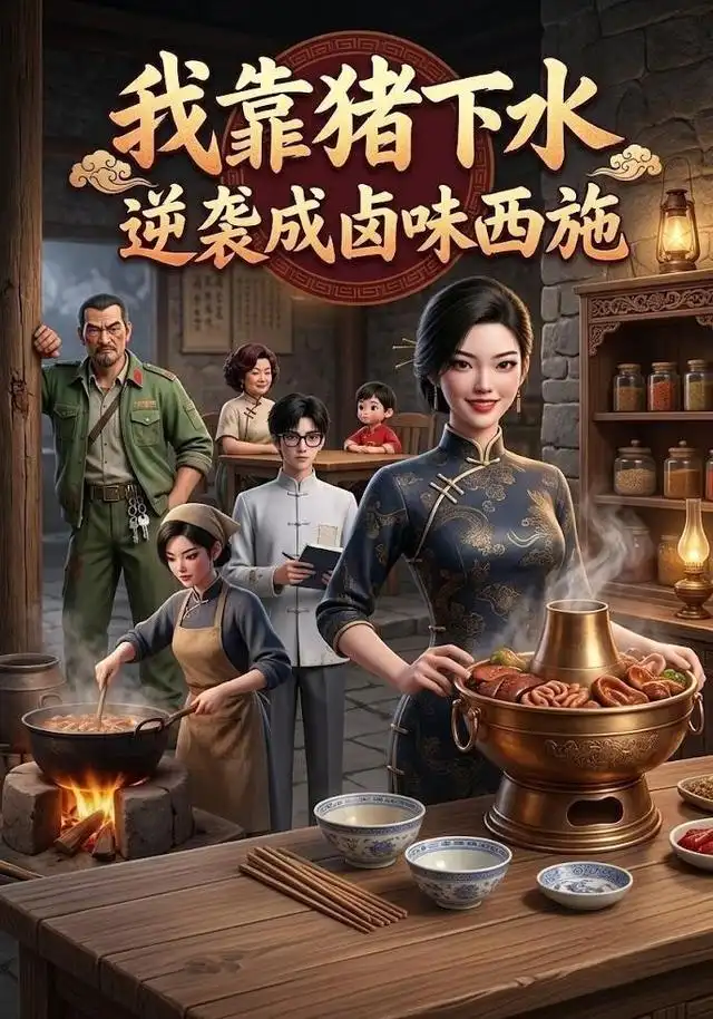 《我靠猪下水逆袭成卤味西施(58集)AI短剧(夸克网盘)》短剧封面