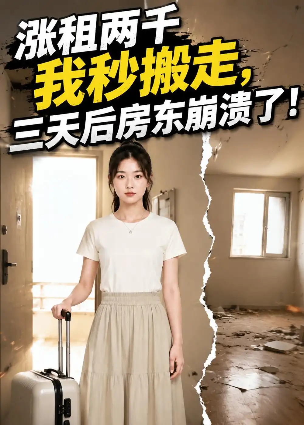《涨租两千我秒搬走,三天后房东崩溃了!(43集)Ai短剧(夸克网盘)》短剧封面