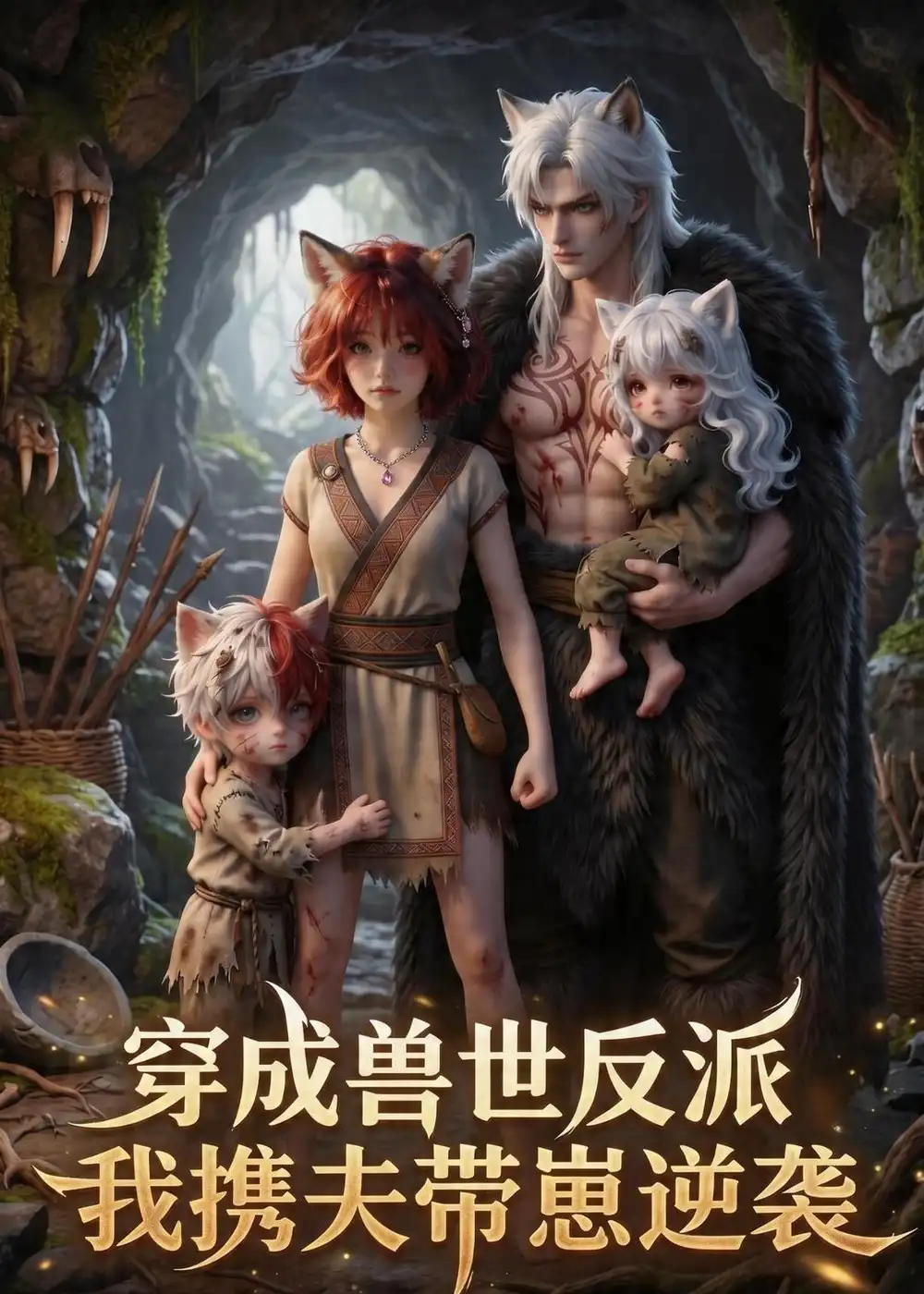 《穿成兽世反派我携夫带崽逆袭(23集)动漫(夸克网盘)》短剧封面