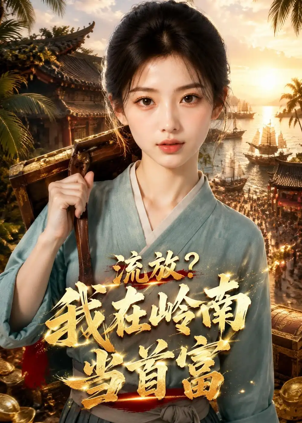 《流放？我在岭南当首富（47集）Ai短剧（夸克网盘）》短剧封面