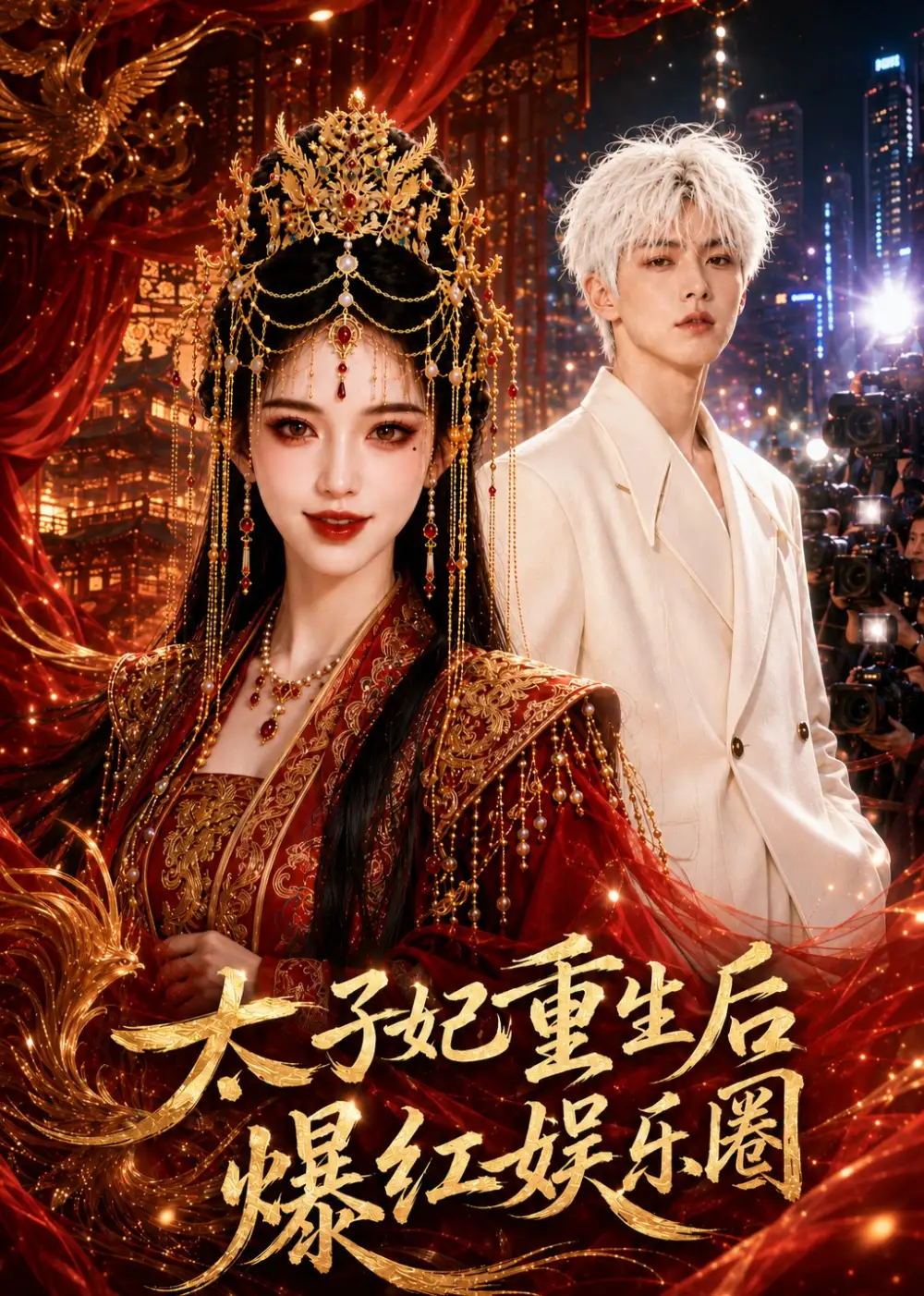 《太子妃重生之后爆红娱乐圈（63集）AI短剧 (2026)》短剧封面